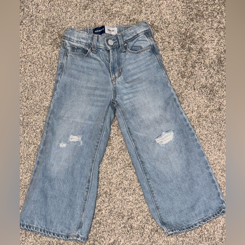 High-Waisted Baggy Wide-Leg Jeans for Toddler Girls
